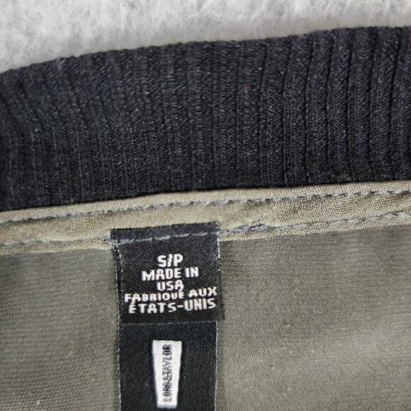 Design Lab Jacket Women Sz Small Olive Green Bomber Silky Feel Ribbed Cuff/Waist - Picture 8 of 12